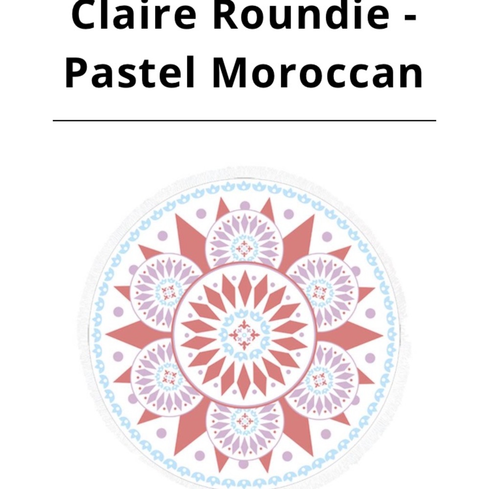 Claire Roundie Moroccan Towel cover up